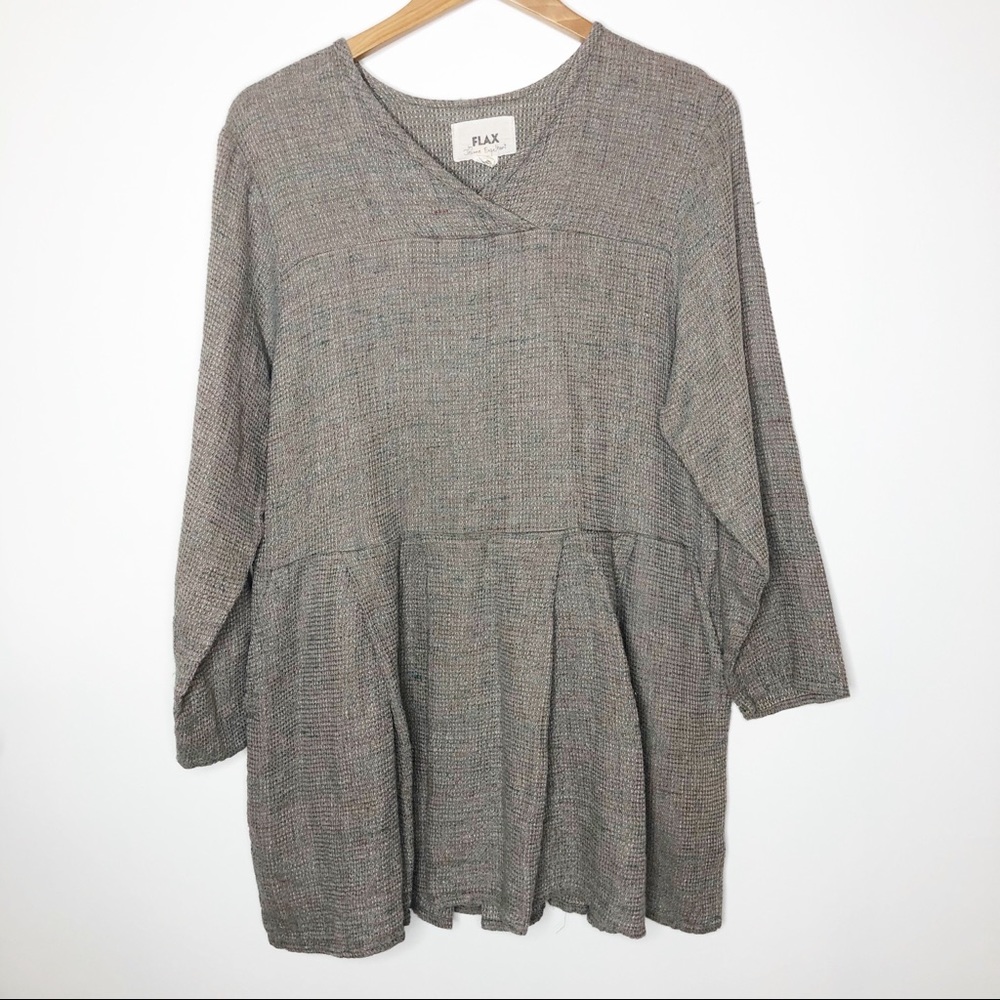 FLAX Linen Lagenlook Mini Oversized Dress/Tunic